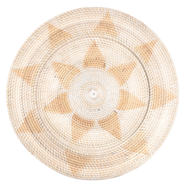 Rotan wandbord Pelat musim penas XL Ø60cm incl. hanglus