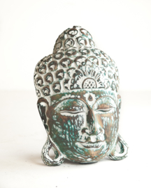 Houten handgesneden buddha masker