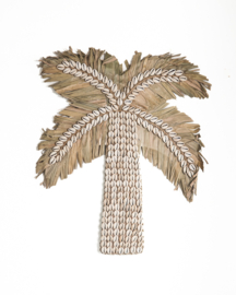 Palmboom met schelpen en palmblad medium 50cm