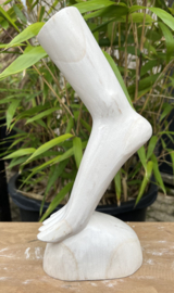 Houten enkelband houder voet