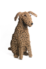 Hondje van touw XL, zittend 60cm hoog