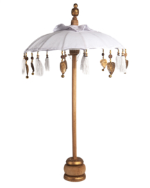 Bali parasolletje tafelmodel wit