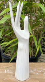 Houten ringen / sieraden houder hand