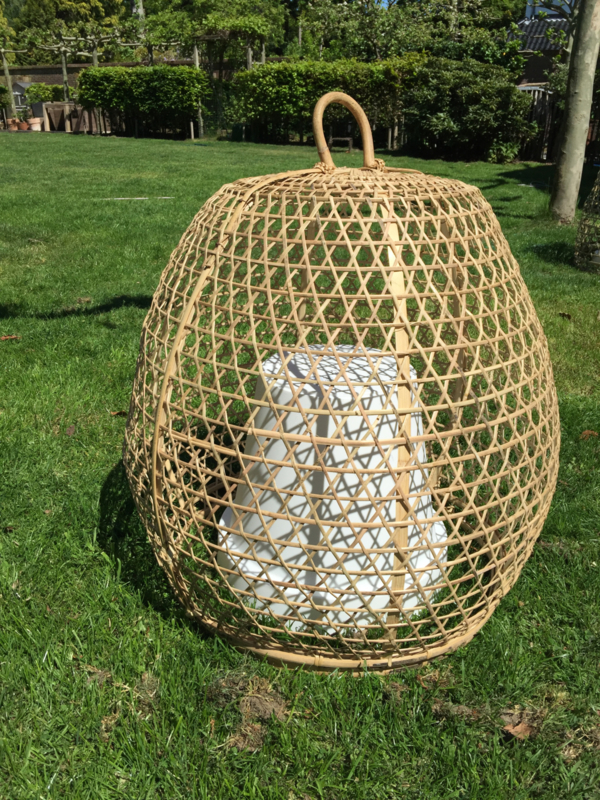 deksel Op en neer gaan Aardewerk Hanenmand / Chicken basket XL natural bamboe