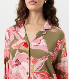 Mey: Flower Whirl - Pyjama - Kaki/Pink