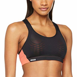 Shock Absorber: Fly Bra - Sport BH - Zwart/Oranje