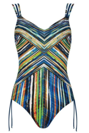 Sunflair: Grapic - Badpak - Blauw/Oranje