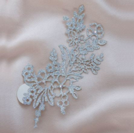 Ines de Castilho: Huid juweel - Flower Lace - Zilver