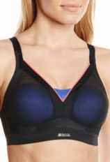 Shock Absorber: Shaped Padded Support - Sport BH - Zwart/Blauw