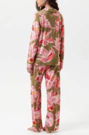 Mey: Flower Whirl - Pyjama - Kaki/Pink