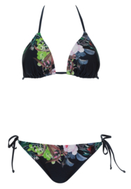Olympia: Flower - Bikini - Zwart