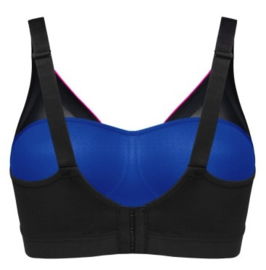 Shock Absorber: Shaped Padded Support - Sport BH - Zwart/Blauw