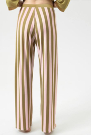 Mey: Vivid Lines - Broek - Kaki/Roos