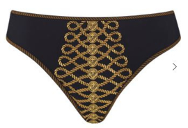 Marlies Dekkers: Pirate Queen - Butterfly slip - Zwart/Goud