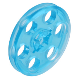 4185 Trans-Light Blue Technic Wedge Belt Wheel (Pulley)