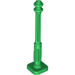 11062 Lamp Post, 2 x 2 x 7 with 4 Base Flutes Green