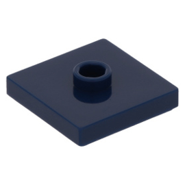 87580 Dark Blue Plate, Modified 2 x 2 with Groove and 1 Stud in Center (Jumper)