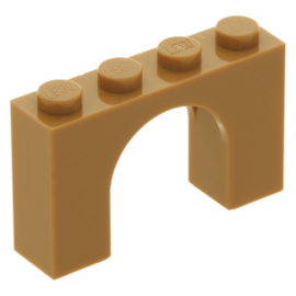 6182 Medium Dark Flesh Brick, Arch 1 x 4 x 2