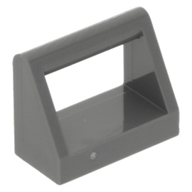 2432 Dark Bluish Gray Tile, Modified 1 x 2 with Handle