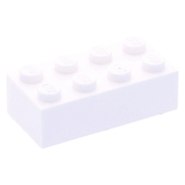 3001 White Brick 2 x 4