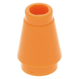 4589b / 59900 Orange Cone 1 x 1 with Top Groove