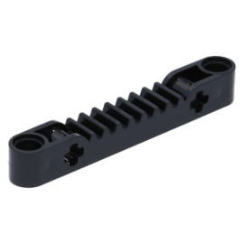 65127 / 87761 Black Technic, Gear Rack 1 x 7 with Axle and Pin Holes