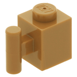 2921 Medium Nougat Brick, Modified 1 x 1 with Handle