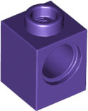 6541 Technic Brick 1 x 1 with Hole Dark Purple