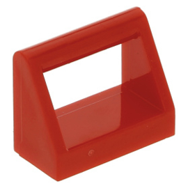 2432 Red Tile, Modified 1 x 2 with Handle