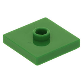 87580 Green Plate, Modified 2 x 2 with Groove and 1 Stud in Center (Jumper)