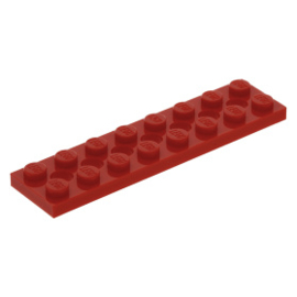 3738 Red Technic, Plate 2 x 8 with 7 Holes