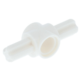 27940 White Technic, Axle and Pin Connector Hub with 2 Axles