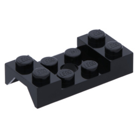 60212 Black Vehicle, Mudquard 2 x 4 with Arch Studded with Hole