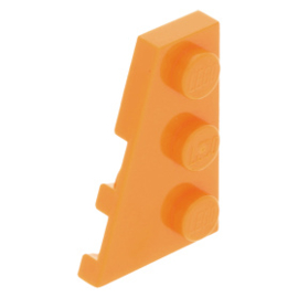 43723 Orange Wedge, Plate 3 x 2 Left