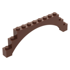 14707 Brick, Arch 1 x 12 x 3 Raised Arch reddish brown
