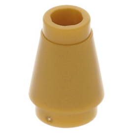4589b / 59900 Pearl Gold Cone 1 x 1 with Top Groove