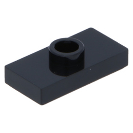 15573 Black Plate, Modified 1 x 2 with 1 Stud with Groove and Bottom Stud Holder (Jumper)