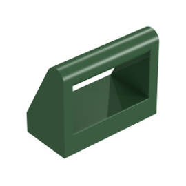 2432 Dark Green Tile, Modified 1 x 2 with Handle