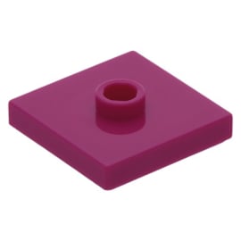 87580 Magenta Plate, Modified 2 x 2 with Groove and 1 Stud in Center (Jumper)