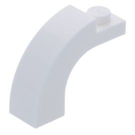 6005 White Brick, Arch 1 x 3 x 2 Curved Top