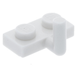88072 / 4623b White Plate, Modified 1 x 2 with Arm Up (Horizontal Arm Length 5mm)