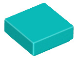 3070b Dark Turquoise Tile 1 x 1 with Groove