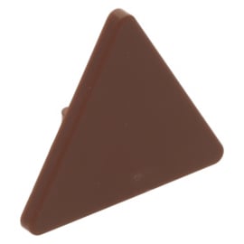 65676 / 892 Reddish Brown Road Sign Clip-on 2 x 2 Triangle