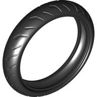 71721 Black Tyre 132.6mm D. x 27mm Motorcycle Racing Tread Narrow