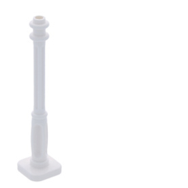 11062 Lamp Post, 2 x 2 x 7 with 4 Base Flutes White