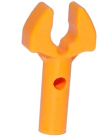 48729b Orange Bar 1L with Clip Mechanical Claw, Cut Edges and Hole on Side