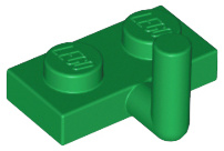 88072 / 4623b Green Plate, Modified 1 x 2 with Arm Up (Horizontal Arm Length 5mm)