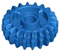35185 Blue Technic, Gear 20 Tooth Double Bevel with Clutch on Both Sides