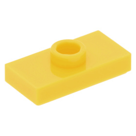 3794b Yellow Plate, Modified 1 x 2 with 1 Stud with Groove (Jumper)