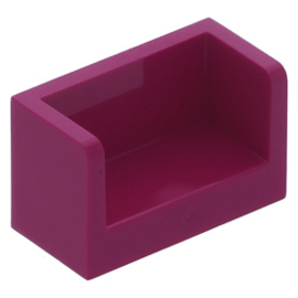 23969 Magenta Panel 1 x 2 x 1 with Rounded Corners and 2 Sides